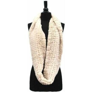 LA FIORENTINA Infinite Scarf Faux Fur Beige Pink Nordstrom Shaggy Super Soft
